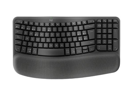 Empaque y accesorios del teclado Logitech Wave Keys Business con receptor USB incluido