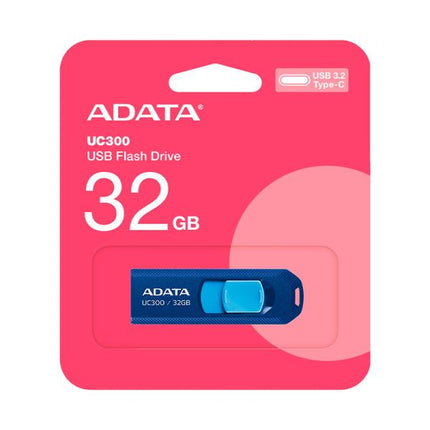 Memoria USB ADATA UC300 | 32GB | USB 3.2 Gen 1 | Tipo-C | Azul