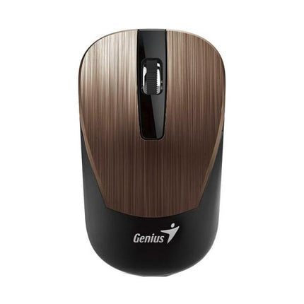 Mouse Genius RS2 NX-7015 | Inalámbrico con receptor USB | Sensor BlueEye 1200 DPI | Diseño ergonómico | Color Café