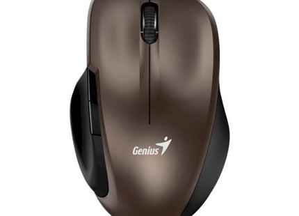 Mouse Genius Ergo 8200S color café vista frontal con diseño ergonómico