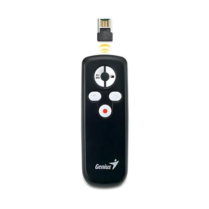 Presentador Genius Media Pointer 100 | Inalámbrico | USB | Alcance 10m | Con puntero láser