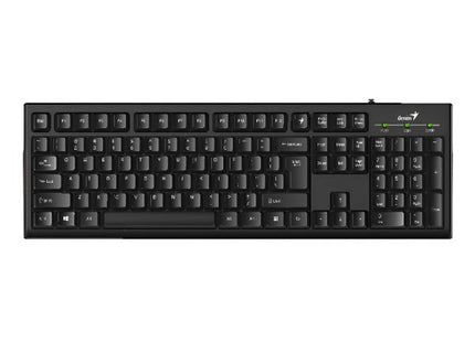 Teclado Genius Smart KB-100 en uso mostrando ergonomía y funcionalidad