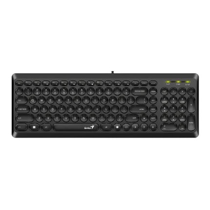 Teclado Genius SlimStar Q200 | Membrana | Alámbrico USB | Español | Color Negro
