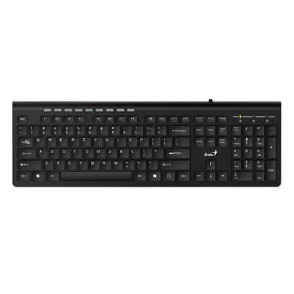 Teclado Genius SlimStar 230II | Alámbrico | Membrana | USB | Español | Diseño Delgado | Plug & Play