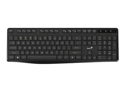 Vista superior del teclado Genius KB-7200 mostrando distribución española