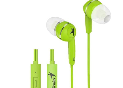 Audífono Genius HS-M320 | Alámbrico 3.5mm | Micrófono Integrado | Diseño Ergonómico | Verde