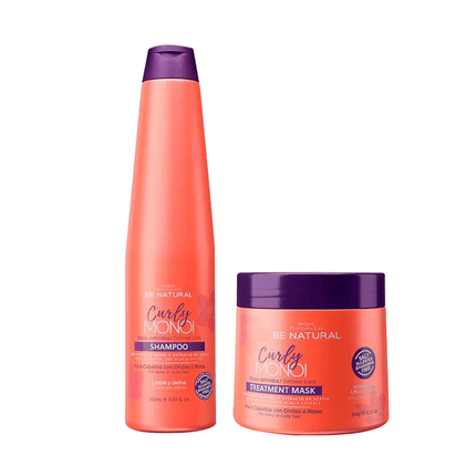 Shampoo Curly Monoi Placent Life | 350ml | Definición e hidratación para rizos y ondas naturales