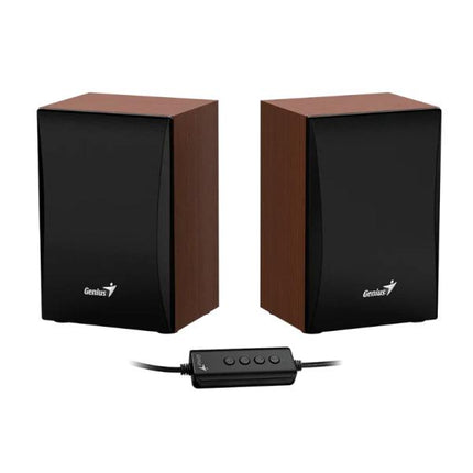 Parlante Genius SP-HF380BT | Parlante Estéreo | 3W RMS | Bluetooth | Conexión 3.5mm | Acabado en Madera