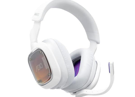 Headset Gaming Inalámbrico Logitech Astro A30 White/Purple | 3.5mm | Bluetooth 5.3 | LIGHTSPEED 2.4GHz | Micrófono Desmontable | 27h Batería | Compatible con PS5/PS4/PC/MAC