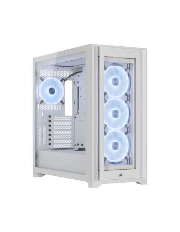 Case Gaming Corsair iCUE 5000X RGB QL Edition | Mid Tower ATX | White | 4x 120mm RGB | CC-9011233-WW