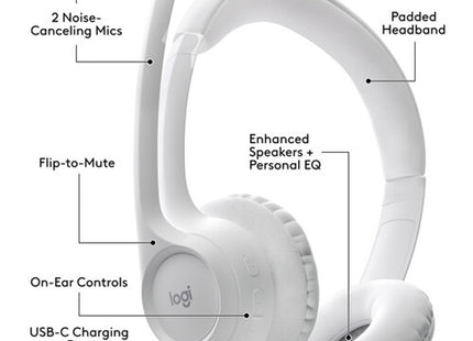 Headset Logitech Zone 300 | Inalámbrico | Bluetooth | Micrófono con Cancelación de Ruido