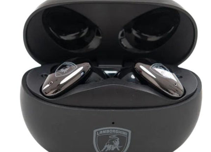 Audífonos Lamborghini Lambo Bud Huracán 300 inalámbricos bluetooth color negro vista frontal