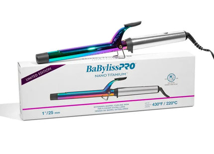 Pinza Rizadora BaByliss Extendida XL | 1” (25mm) | Barril Profesional | Calentamiento Rápido