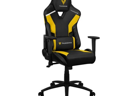 Silla gaming ThunderX3 TC3 Bumblebee amarilla y negra vista frontal con respaldo ergonómico