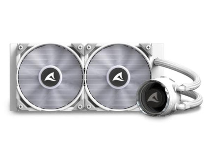 ENFRIAMIENTO LIQUIDO SHARKOON S80 RGB AIO 240MM LOGOTIPO GIRATORIO RGB BLANCO 4044951038602