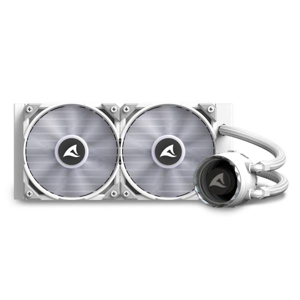 ENFRIAMIENTO LIQUIDO SHARKOON S80 RGB AIO 240MM LOGOTIPO GIRATORIO RGB BLANCO 4044951038602