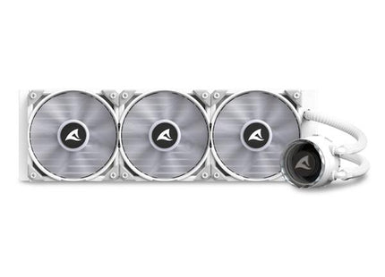 ENFRIAMIENTO LIQUIDO SHARKOON S90 RGB AIO 360MM LOGOTIPO GIRATORIO RGB BLANCO 4044951038619