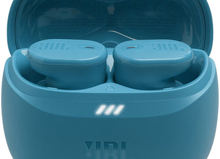 Audífonos JBL Tune Buds 2 vista superior con acabado resistente IP54