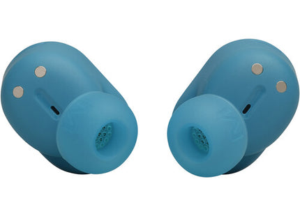 Vista frontal de los audífonos JBL Tune Buds 2 mostrando drivers de 10mm