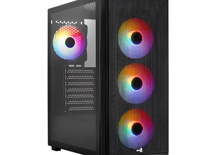 CASE GAMING RGB AEROCOOL DESIGNER-G-BK-V2 VENTILADORES 4 DE 120MM CON VIDRIO LATERAL Y MALLA FRONTAL ACCM-ES05143.11