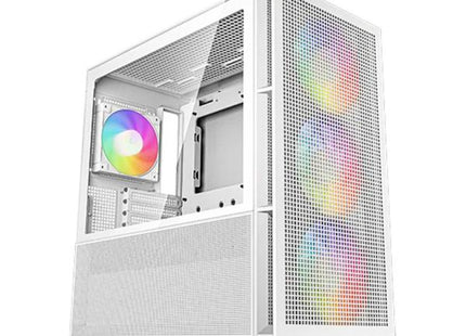 Case Gaming DeepCool CH560 WH | Media Torre | Vidrio Templado | 3 Ventiladores ARGB 140mm | Blanco