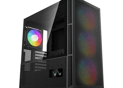 Case Gaming DeepCool CH560 Digital | Media Torre | Vidrio Templado | 3 Ventiladores ARGB 140mm | Pantalla Digital