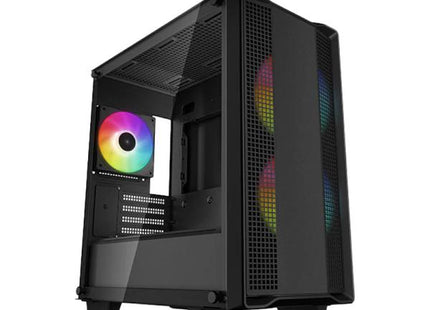 Case Gaming RGB DeepCool CC360 Mini Tower R-CC360| 3 Ventiladores de 140 mm | Vidrio Lateral | Malla Frontal