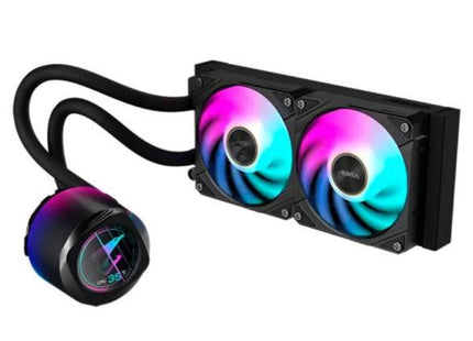 ENFRIAMIENTO LIQUIDO GIGABYTE AORUS WATERFORCE X AWX II 240 VENTILADOR ARGB VISTA DE BODE LCD NEGRO