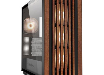 Case Sharkoon Rebel C70G RGB | ATX | Mid Tower | 4 Ventiladores RGB PWM | Frente de Madera | Vidrio Templado | Negro