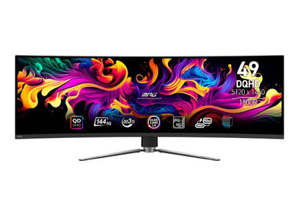 Puertos y conectores del monitor MSI MPG 491CQP DQHD 144Hz