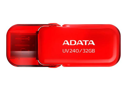 Memoria USB ADATA UV240 | 32GB | USB 2.0 | Rojo | Diseño retráctil