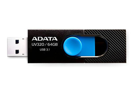 Memoria USB ADATA UV320 64GB | USB 3.1 Gen 1 | Negro/Azul | Lectura hasta 100MB/s