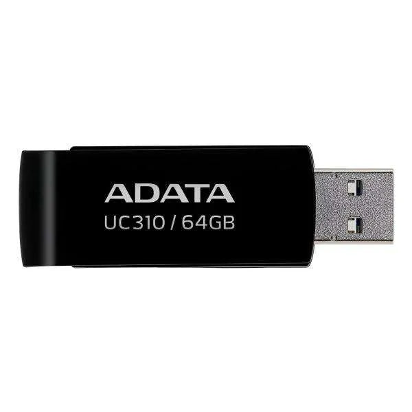 Memoria USB ADATA UC310 | 64GB | USB 3.2 | Compacta | Color Negro
