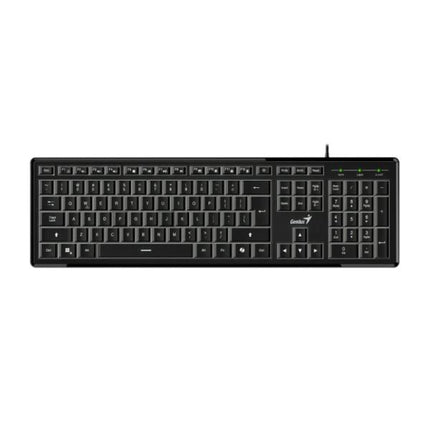 Teclado Genius SlimStar 820 | Alámbrico USB | Membrana | Español | Diseño Slim | Negro
