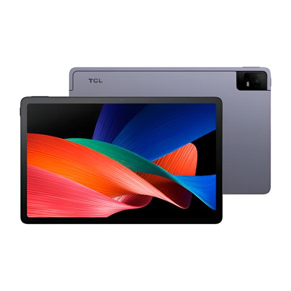 Tablet TCL TAB 10 LTE Gen 2 de 10.4 pulgadas color gris con pantalla encendida mostrando interfaz