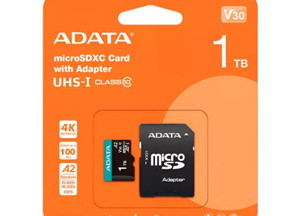 Memoria Micro SD ADATA | 1TB | UHS-I | V30 | A2 | Clase 10