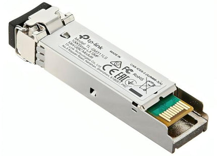 Adaptador fibra óptica TP-Link SM311LS vista frontal con conector LC