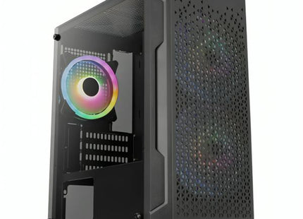 Case Gaming AeroCool Trinity Mini-G-BK-V3 | Mini Torre ATX | 1 Ventilador 120mm | Vidrio Templado | Negro