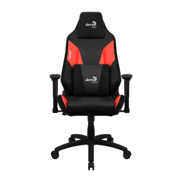 Silla Gamer Aerocool Admiral-Champion Red | Base de Acero | Reclinable | Apoyabrazos 2D | Soporte Lumbar