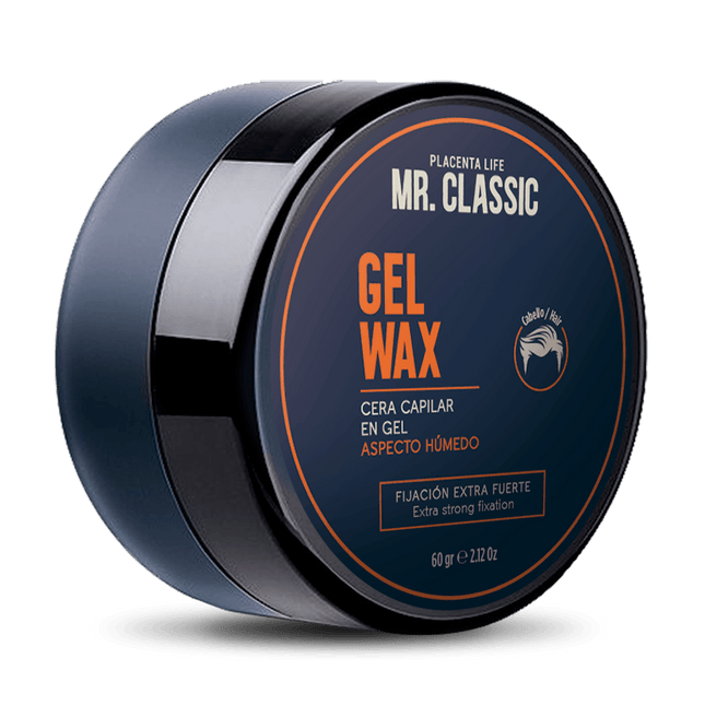 Gel Fijador Mr. Classic Wax Placent Life | 60g | Fijación flexible con acabado natural para estilos definidos
