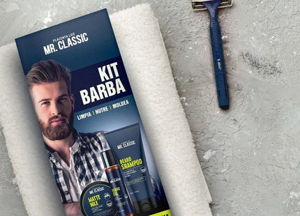 Kit Barba Mr. Classic Placent Life | Para limpiar hidratar y estilizar la barba con estilo profesional