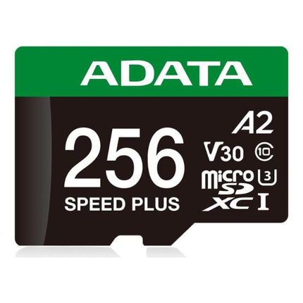 Memoria Micro SDXC ADATA Speed Plus UD256GUI3V30A2SP-RA1 | 256GB | Clase 10 | UHS-I U3 V30 A2 | Con adaptador