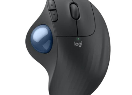 Mouse Trackball Logitech M575S vista angular mostrando diseño ergonómico