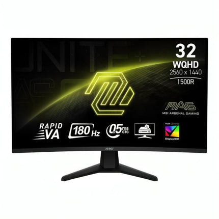 Monitor Curvo MSI MAG 32CQ6F | 31.5″ | WQHD 2560×1440 | 180Hz | 0.5 ms | Rapid VA | HDR400 | HDMI/DisplayPort