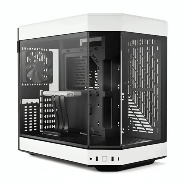 Case Gaming HYTE Y60 | ATX | Vidrio Templado Panorámico | 3 Ventiladores Incluidos | Blanco y Negro