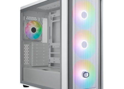 Case Cooler Master MasterBox 600 ATX vista frontal con 3 ventiladores