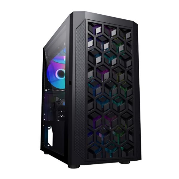 Case Gaming Eagle Warrior CG06AKRA001C | Micro ATX | Panel Frontal ABS + Mesh | Ventana de Vidrio Templado Magnética