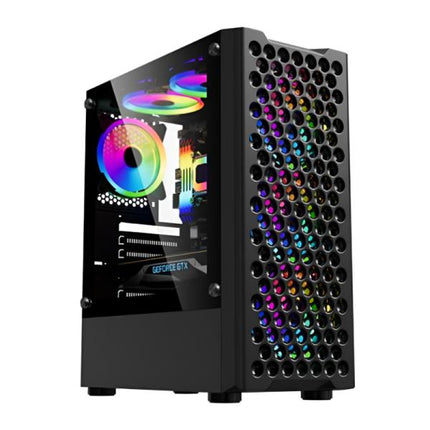 Case Gaming Eagle Warrior CG06Z5RA001C | Panel frontal mesh | 3 abanicos ARGB | Vidrio templado