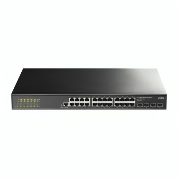 SWITCH CUDY GS2024S2 1.0   PUERTOS 24 × GBE/ 4 × SFP DE 1,25 G 1 GBPS  ADMINISTRABLE DE CAPA 2