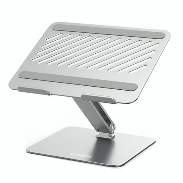 Base para laptop UGREEN LP339 de aluminio plateado con ajuste de altura para MacBook y laptops de 13 a 17.3 pulgadas